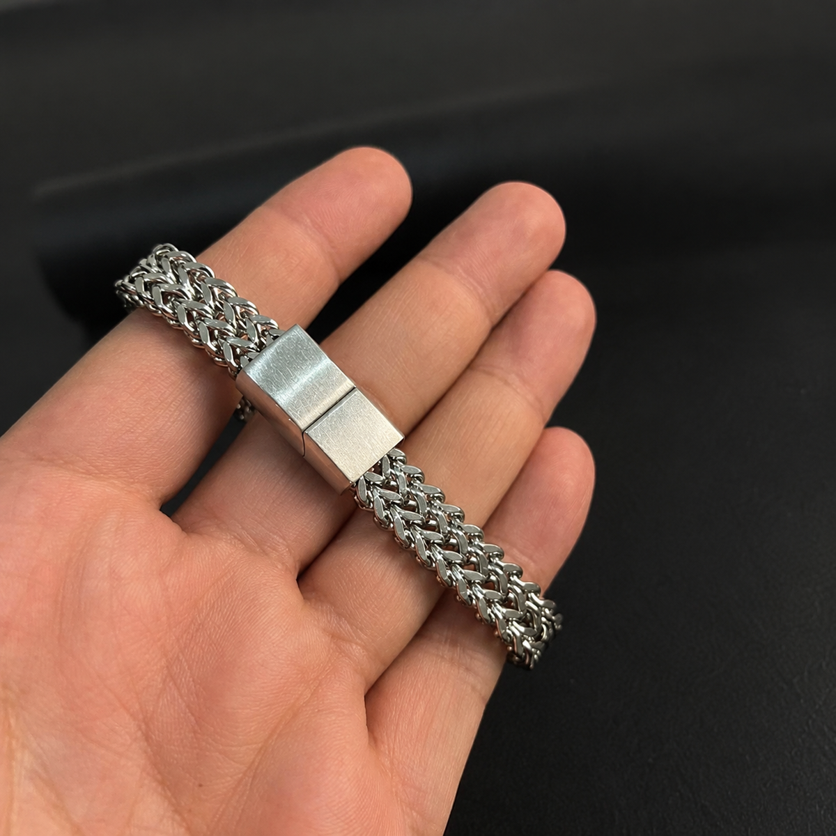 Silver Foxtail Chain Bracelet