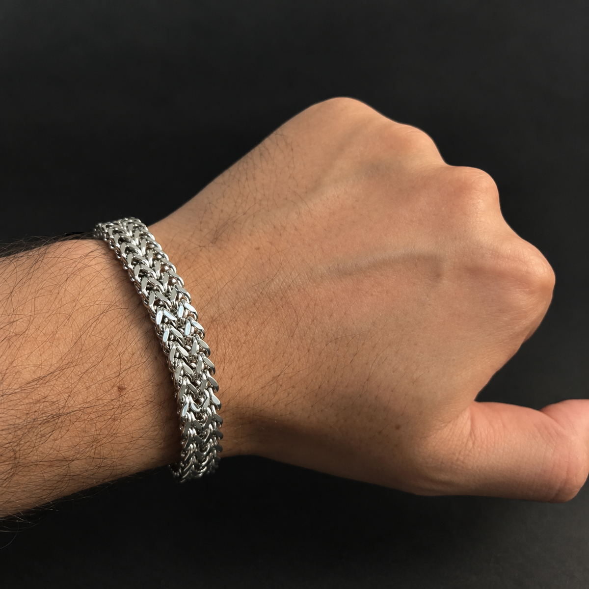 Silver Foxtail Chain Bracelet