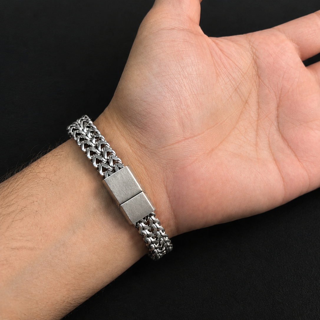 Silver Foxtail Chain Bracelet